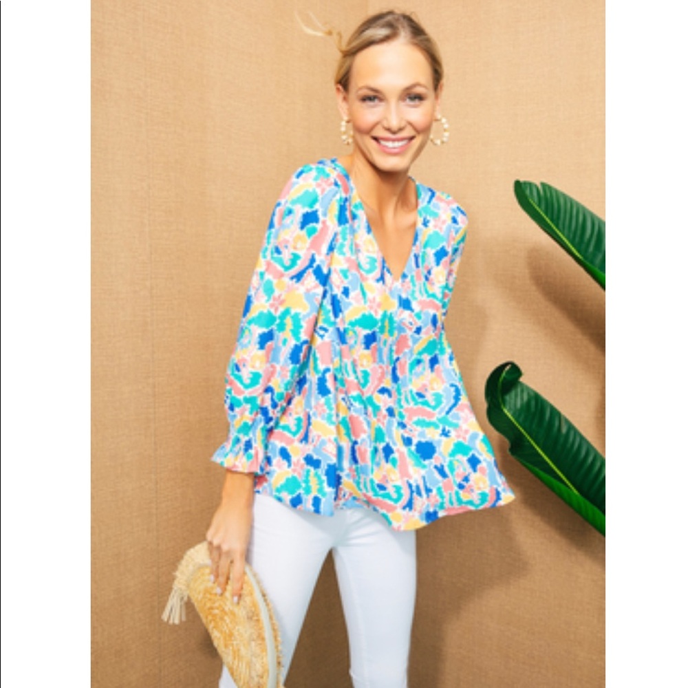 Tuckernuck Cabana Easton Silk Blouse - XS